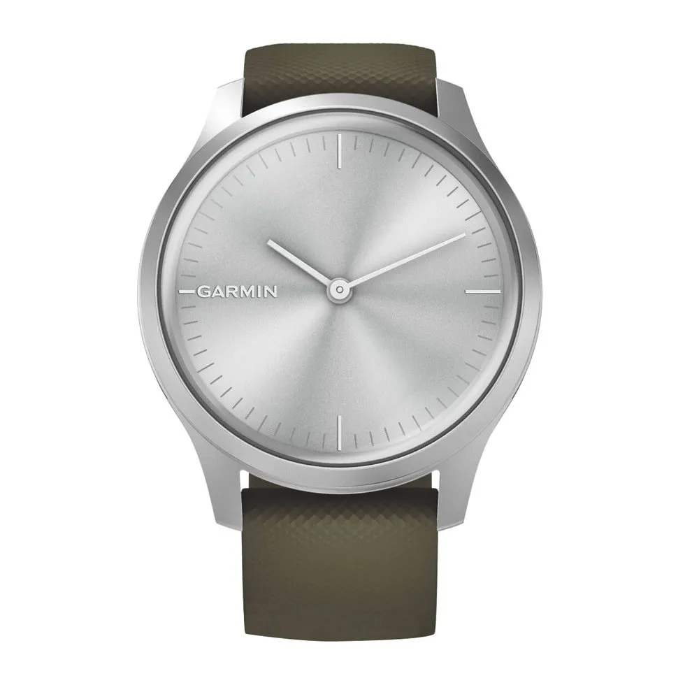 Купить Garmin 010-02240-01 Часы Vivomove Style Зеленый  Silver / Moss Green Silicone 42 mm 7ft.ru в интернет магазине Семь Футов