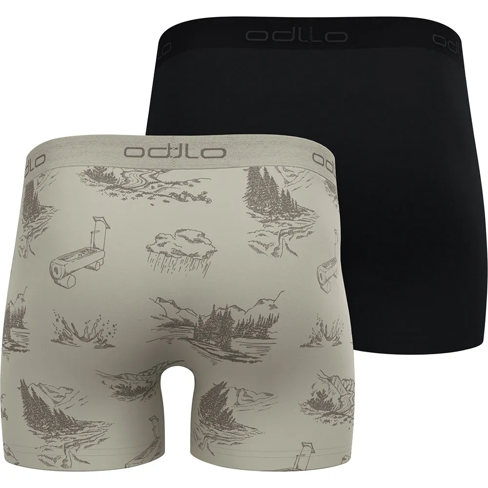 Купить Odlo 141422-60316-s трусы-боксёры Active F-Dry Graphic 2 Единицы Black / Agate Gray 20x10x5 7ft.ru в интернет магазине Семь Футов