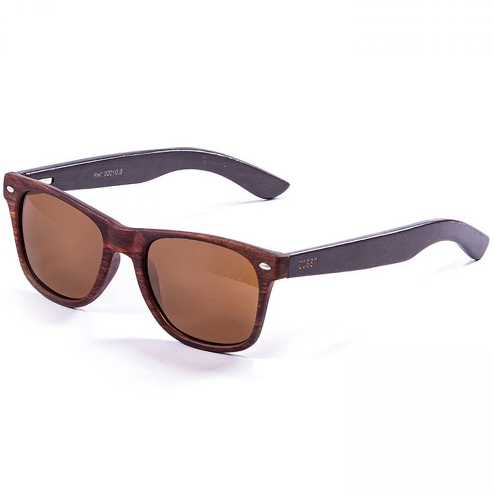 Купить Ocean sunglasses 50011.3 Деревянные поляризованные солнцезащитные очки Beach Brown / Brown / Blue 7ft.ru в интернет магазине Семь Футов