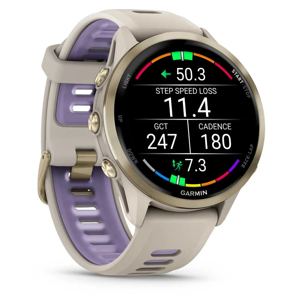Купить Garmin 010-02969-12 Reloj Forerunner 970 Бежевый  Soft Gold Titanium / French Gray / Translucent Indigo 7ft.ru в интернет магазине Семь Футов