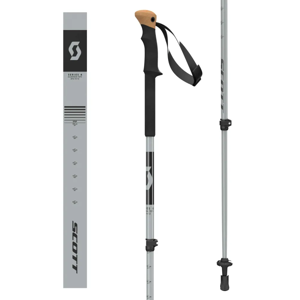 Купить Scott 420481-0011-100/130 трости Trek Alu  Grey 100-130 cm 7ft.ru в интернет магазине Семь Футов