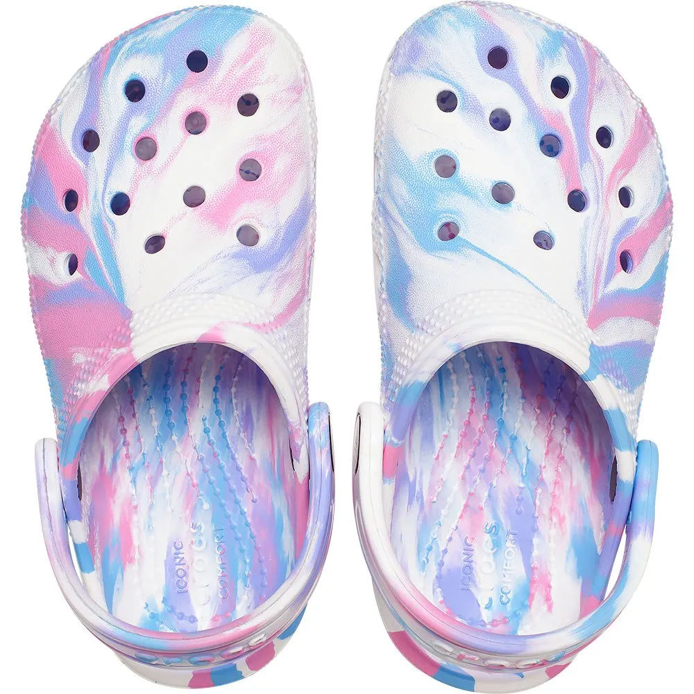Купить Crocs 206838-102.-c8 Деревянные башмаки Classic Marbled White / Pink 35x25x15 EU 24 7ft.ru в интернет магазине Семь Футов