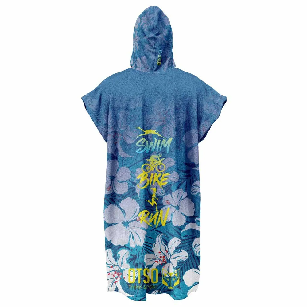 Купить Otso SWPN-SBRFLOWER25-AD Пончо Swim Bike Run Flower  Blue / White 7ft.ru в интернет магазине Семь Футов