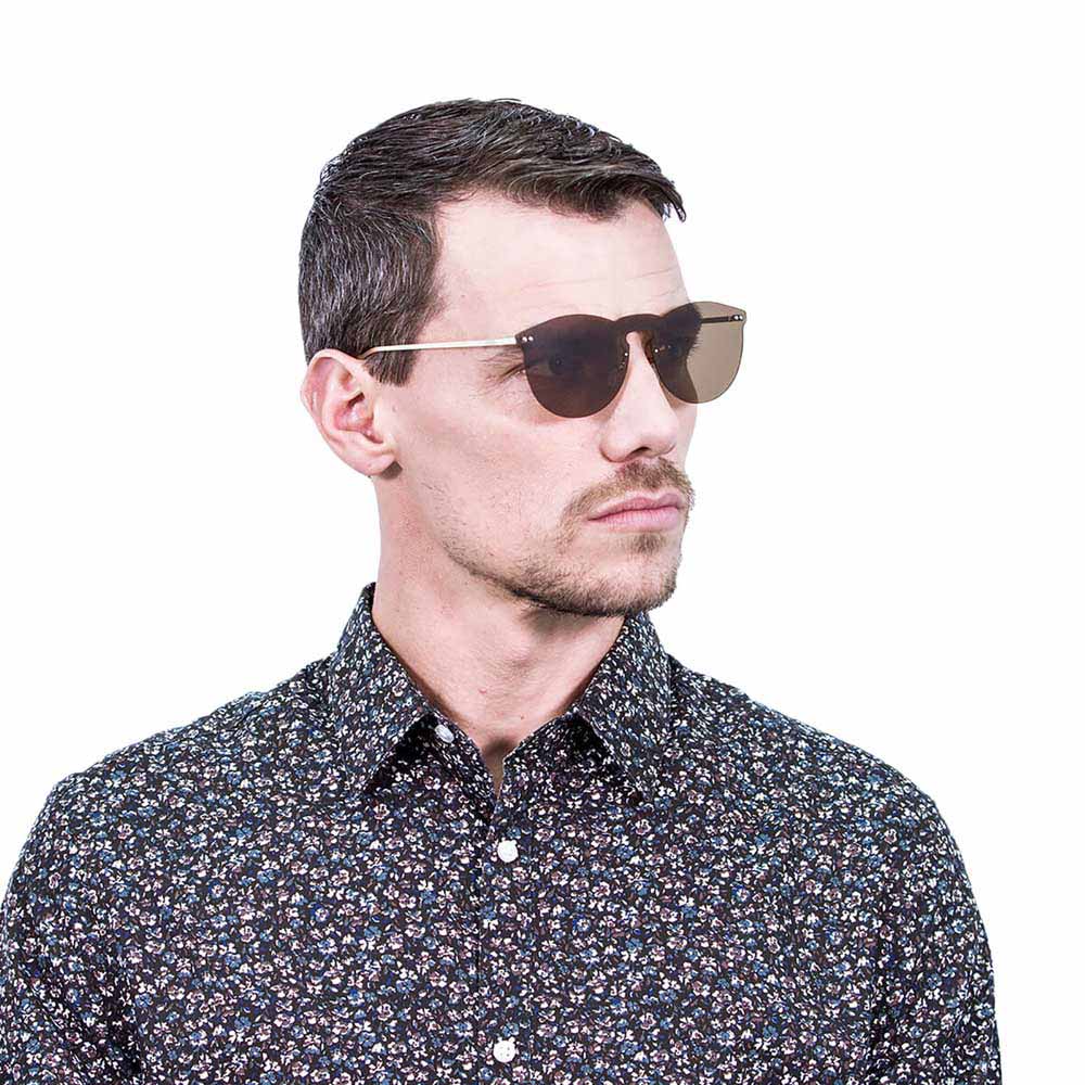 Купить Ocean sunglasses 20.3 поляризованные солнцезащитные очки Berlin Space Flat Brown Metal Gold Temple/CAT3 7ft.ru в интернет магазине Семь Футов