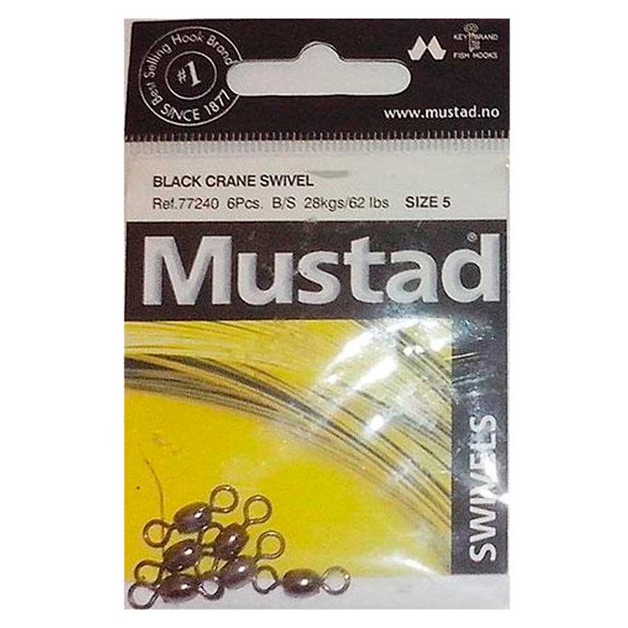 Купить Mustad 32927/CA 77240 Вертлюги Серебристый  Black Nickel 3 7ft.ru в интернет магазине Семь Футов