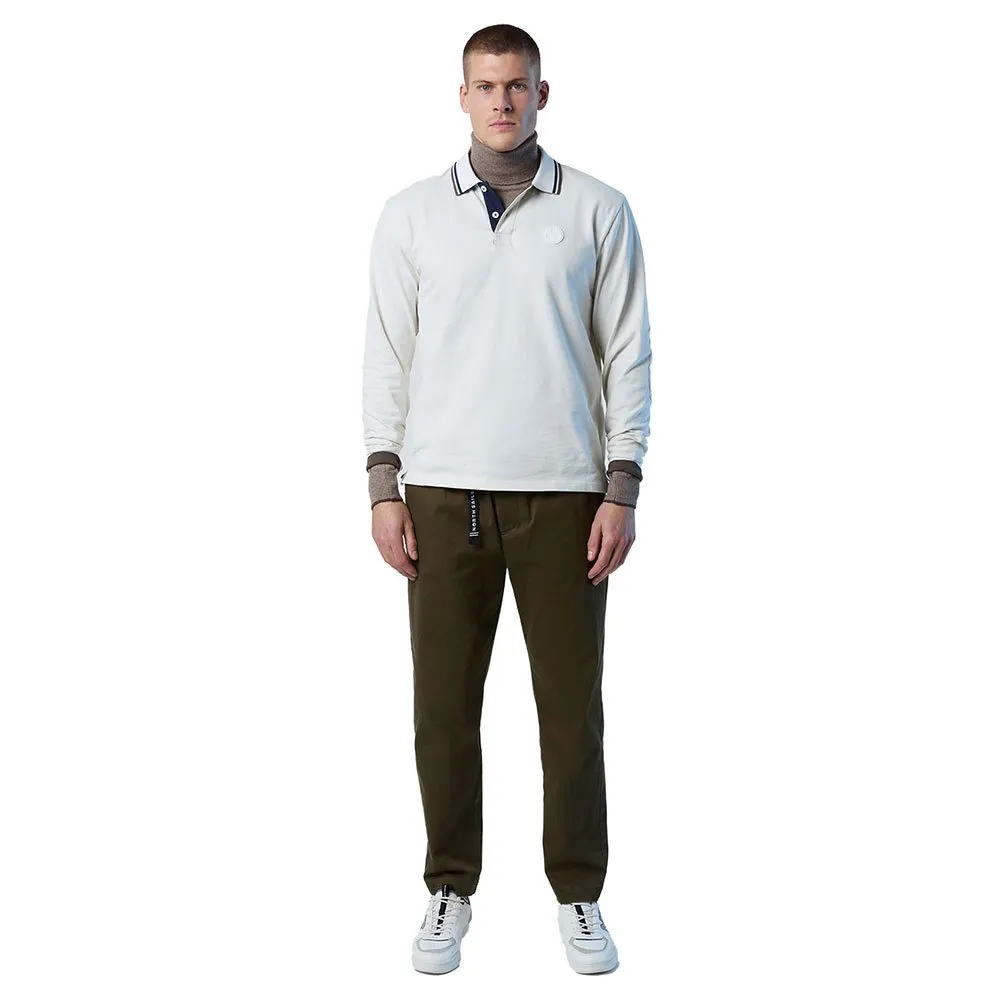 Купить North sails 692336-0105-L Поло с длинным рукавомным рукавом Logo Белая Marshmallow L 7ft.ru в интернет магазине Семь Футов