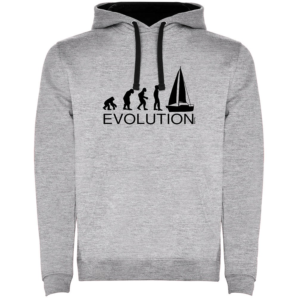 Купить Kruskis SU1067045802S133 Толстовка с капюшоном Evolution Sail Two-Colour Серый Heather Grey / Black XL 7ft.ru в интернет магазине Семь Футов