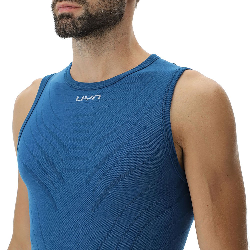 Купить UYN U100167-K662-XXL Безрукавная базовая футболка Motyon 2.0 Голубой Blue Poseidon 2XL 7ft.ru в интернет магазине Семь Футов