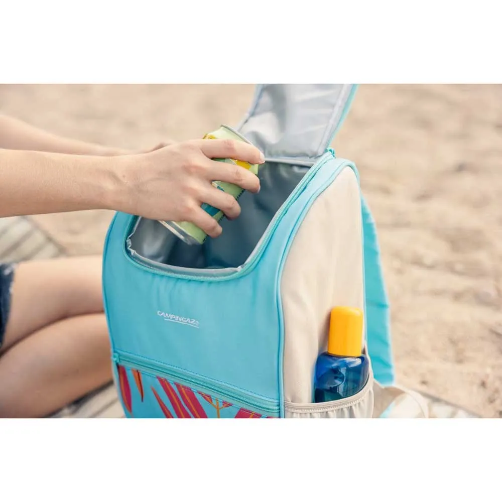 Купить Campingaz 2227041 Мягкий переносной кулер Ethnic-9L Backpack Light Grey / Turquoise 24x7x39 7ft.ru в интернет магазине Семь Футов