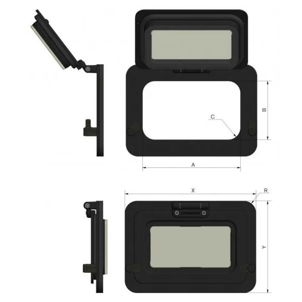 Купить Rutgerson marine rsaf23100-190 люк Air Flush Black 38x20x10 366 x 190 mm 7ft.ru в интернет магазине Семь Футов