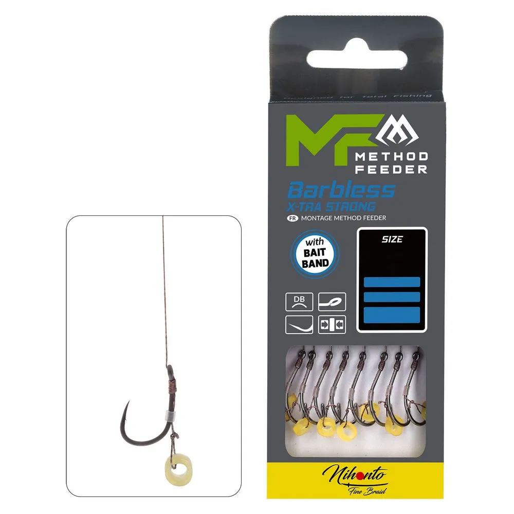 Купить Mikado HMFB2805BG-12DB безбородый связанный крючок MF Bait Band 10 cm Grey 12 7ft.ru в интернет магазине Семь Футов