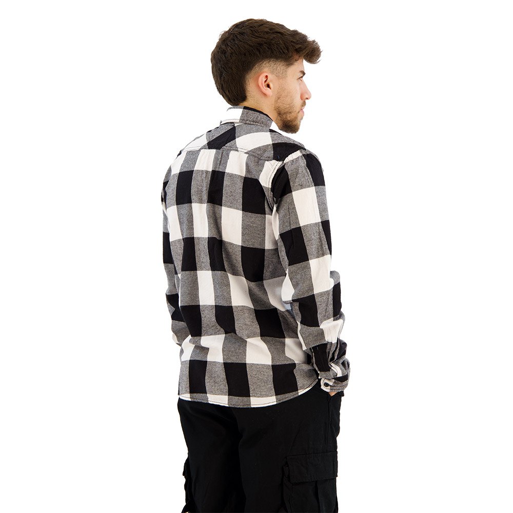 Купить Brandit 4002-46-S Рубашка с длинным рукавом Check Черный White / Black S 7ft.ru в интернет магазине Семь Футов