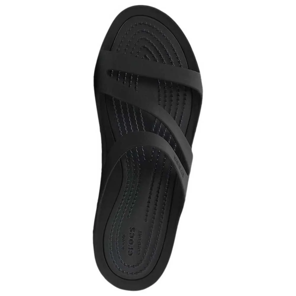 Купить Crocs 203998-060b-w6 Шлёпанцы Swiftwater Black / Black 32x20x10 EU 36 7ft.ru в интернет магазине Семь Футов