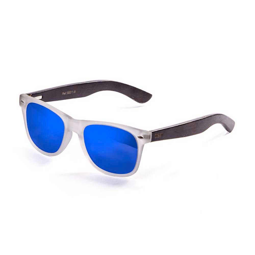 Купить Ocean sunglasses 50011.6 Деревянные поляризованные солнцезащитные очки Beach Brown / White Transparent / Blue 7ft.ru в интернет магазине Семь Футов