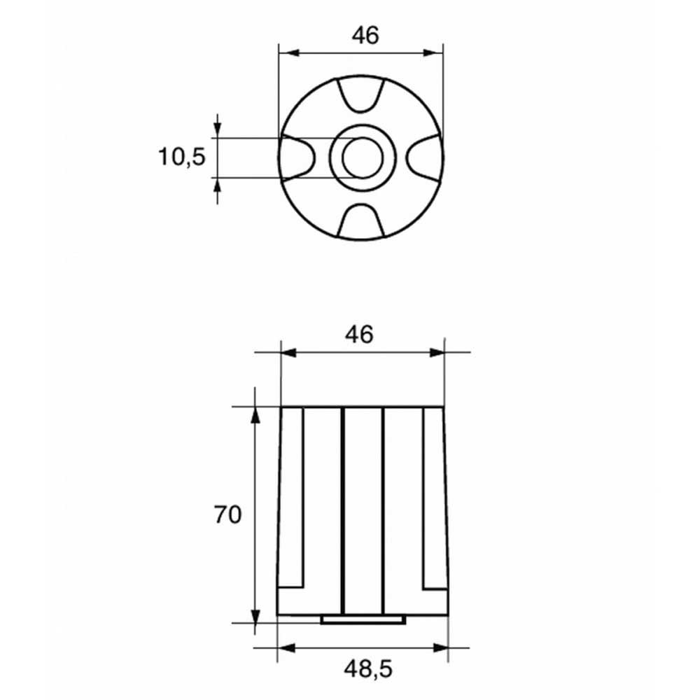 Купить Tecnoseal 2626541 3599981 IPS Volvo Engines Цинковый анод  Grey 46 x 70 x 48.5 mm  7ft.ru в интернет магазине Семь Футов