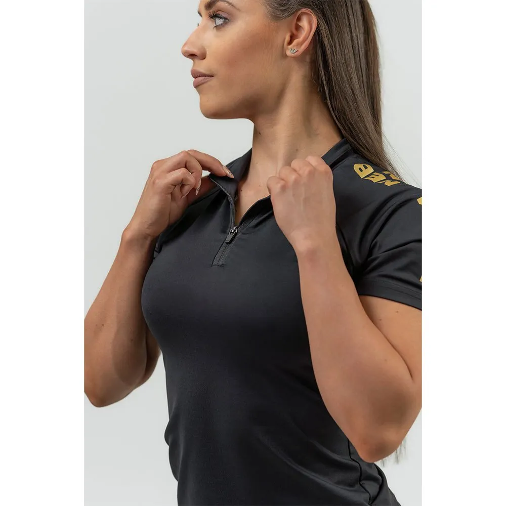 Купить Nebbia 831-40-10-xs Базовый слой с коротким рукавом Zipper Intense Ultimate Gold Compression Black / Gold 30x25x3 7ft.ru в интернет магазине Семь Футов
