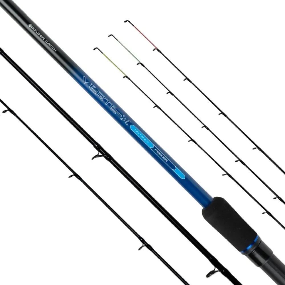 Купить Golden catch 2039512 карповая удочка Verte-X Distance Feeder 25 Black / Blue 150x10x10 4.2 m 7ft.ru в интернет магазине Семь Футов