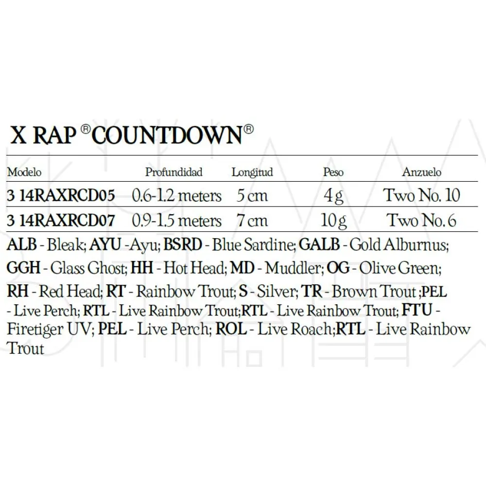 Купить Rapala 14RAXRCD07RH X-Rap Countdown 70 Mm 10g Многоцветный RH 7ft.ru в интернет магазине Семь Футов