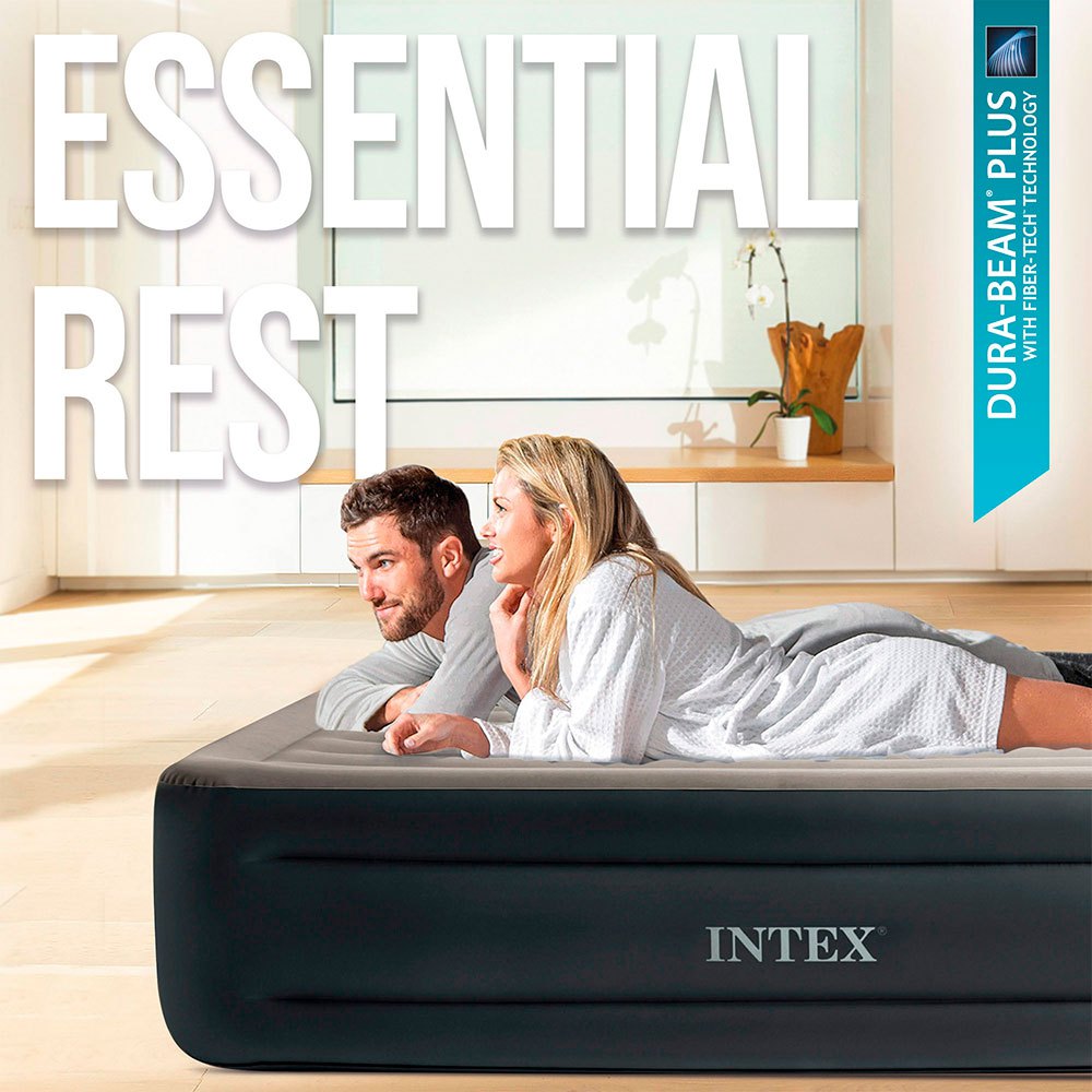 Купить Intex 64126 Essential Rest Двойной матрас Серый Grey 152 x 203 x 46 cm 7ft.ru в интернет магазине Семь Футов