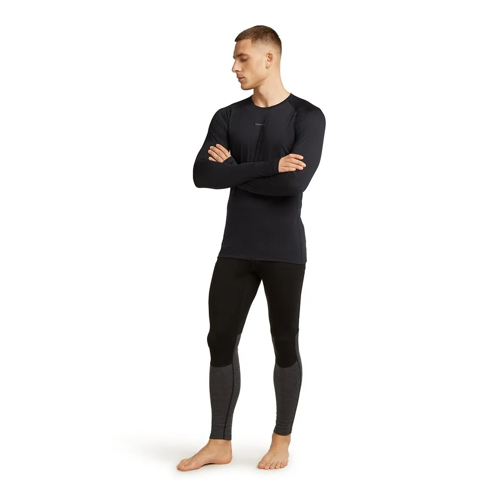 Купить Icebreaker 0a579i001/s Базовый слой с длинным рукавом Merino Blend 125 ZoneKnit™ Crewe Black 30x25x2 7ft.ru в интернет магазине Семь Футов