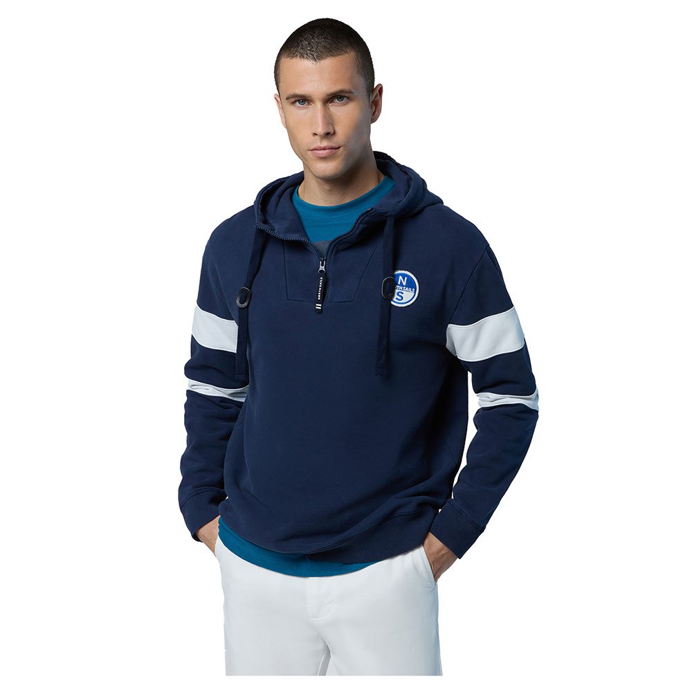 Купить North sails 691280-0802-L Толстовка с капюшоном Logo 691280 Голубой Navy Blue L 7ft.ru в интернет магазине Семь Футов