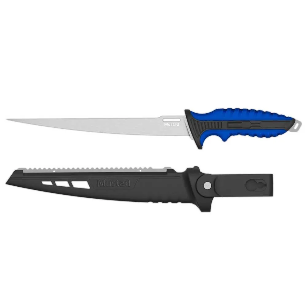 Купить Mustad MT-100-24 Нож нож MT100 Серебристый  Blue 7´´ 7ft.ru в интернет магазине Семь Футов
