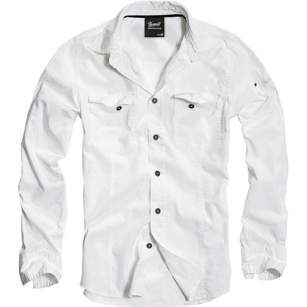 Купить Brandit 4005-7-XXL Рубашка с длинным рукавом Slim Белая White 2XL 7ft.ru в интернет магазине Семь Футов
