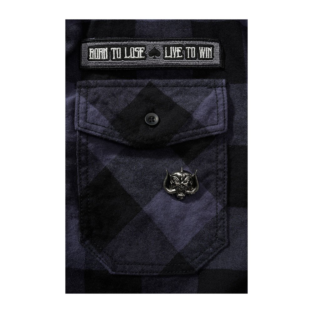 Купить Brandit 61005-28-S Рубашка с длинным рукавом Motörhead Серый Black / Grey S 7ft.ru в интернет магазине Семь Футов