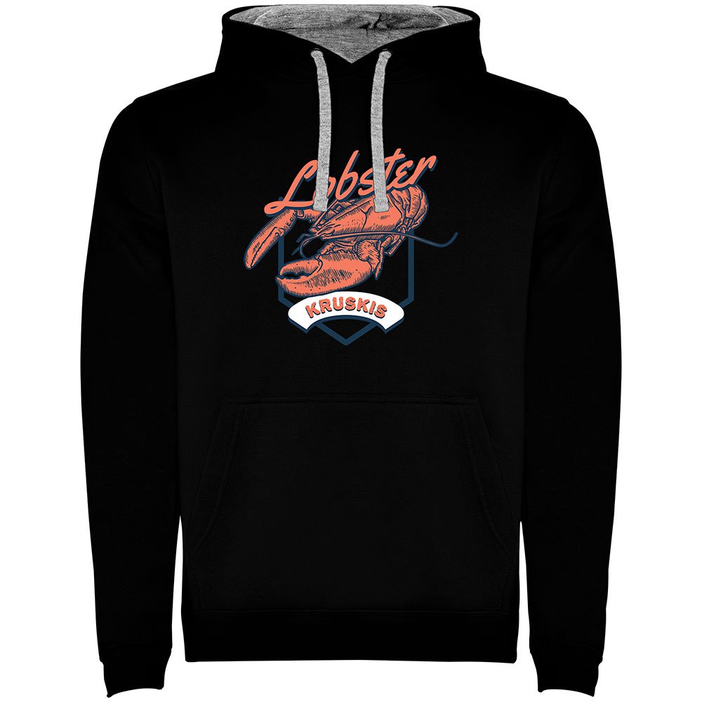 Купить Kruskis SU1067030258C067 Толстовка с капюшоном Seafood Lobster Two-Colour Черный Black / Grey L 7ft.ru в интернет магазине Семь Футов