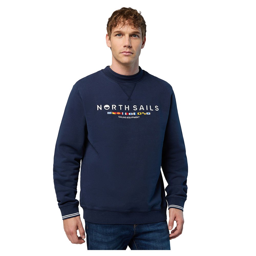 Купить North sails 691279-0802-M Толстовка Embroidery Crew Голубой Navy Blue M 7ft.ru в интернет магазине Семь Футов