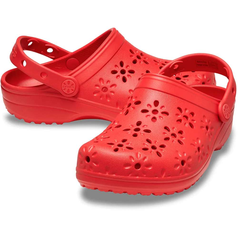 Купить Crocs 210927-6zr-m5/w7 Деревянные башмаки Classic Floral Cut Out Cherry Red 35x25x15 EU 37 7ft.ru в интернет магазине Семь Футов