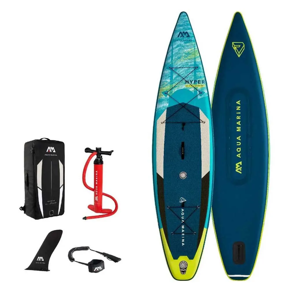 Купить Aqua marina 21166 Надувной комплект для падлбординга Hyper 2022 11´6´´ Light Blue / Grey / Blue / Yellow 150x45x40 350 cm 7ft.ru в интернет магазине Семь Футов