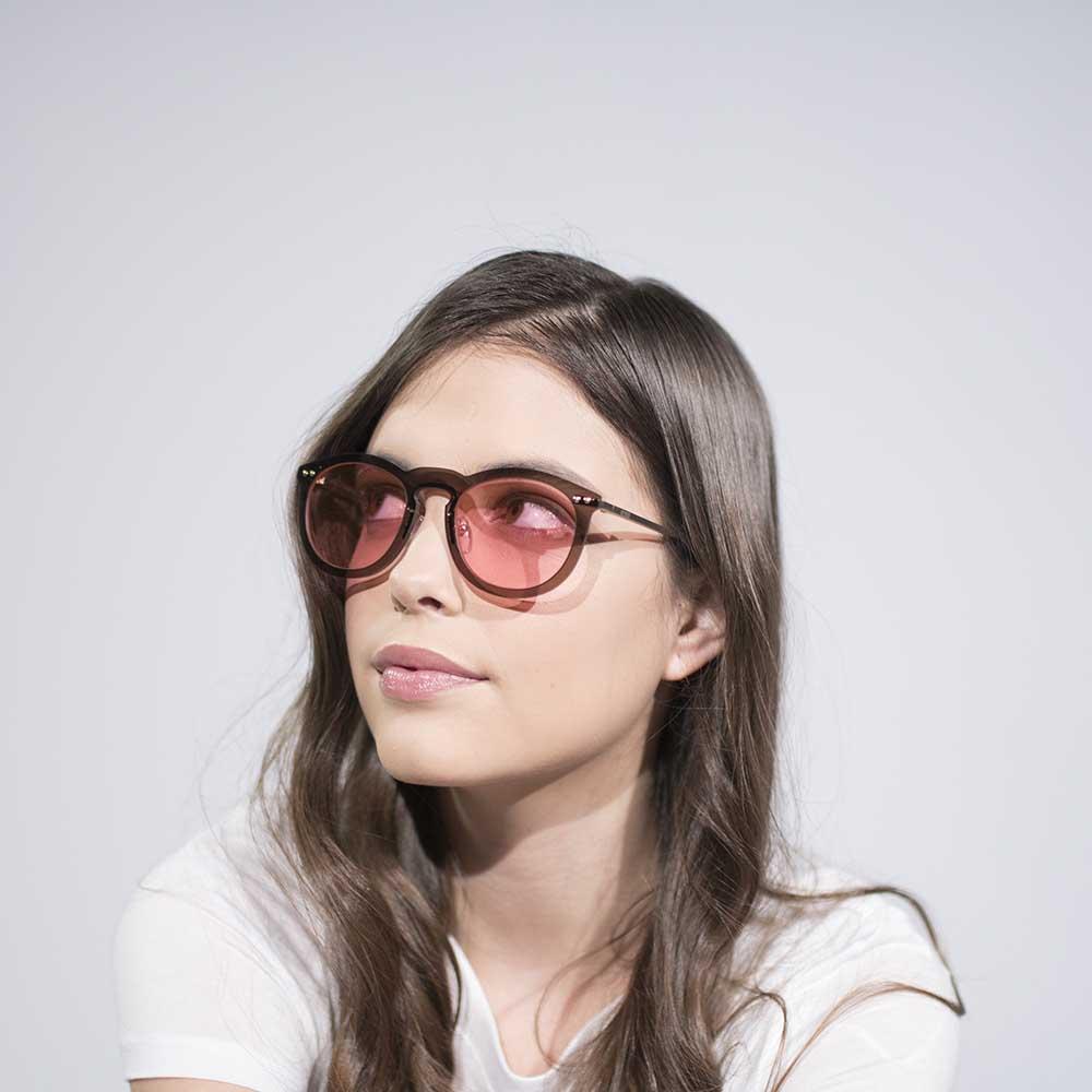 Купить Ocean sunglasses 20.26 поляризованные солнцезащитные очки Berlin Pink Transparent Brown / Metal Gold Temple/CAT2 7ft.ru в интернет магазине Семь Футов