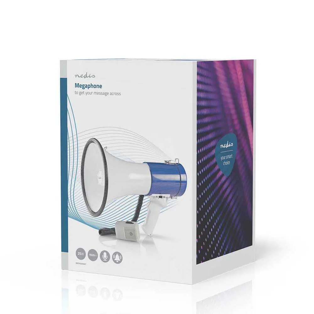 Купить Nedis meph200wt Мегафон White / Blue 26x24x37 7ft.ru в интернет магазине Семь Футов