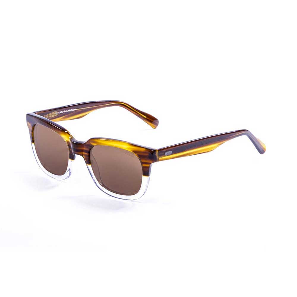 Купить Ocean sunglasses 61000.6 поляризованные солнцезащитные очки San Clemente Brown Light / White Transparent 7ft.ru в интернет магазине Семь Футов