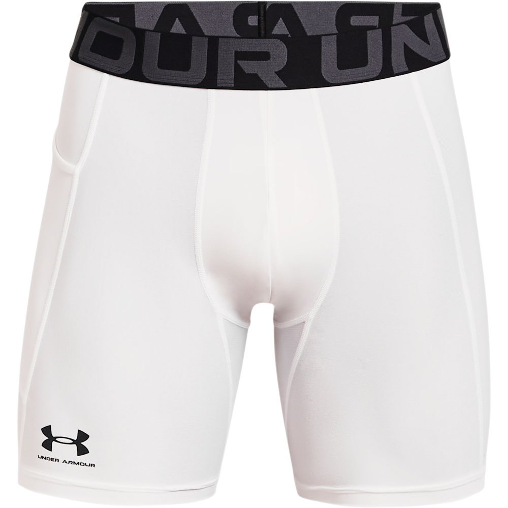 Купить Under armour 1361596-100-LG Компрессионные шорты HeatGear Белая White / Black L 7ft.ru в интернет магазине Семь Футов