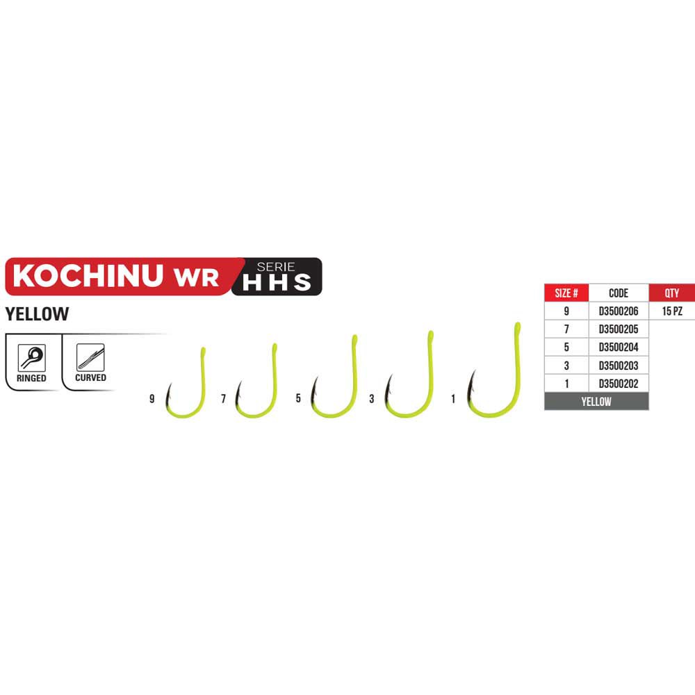 Купить Jatsui D3500204 Kochinu WR Колючий Одноглазый Крючок Yellow 5 7ft.ru в интернет магазине Семь Футов