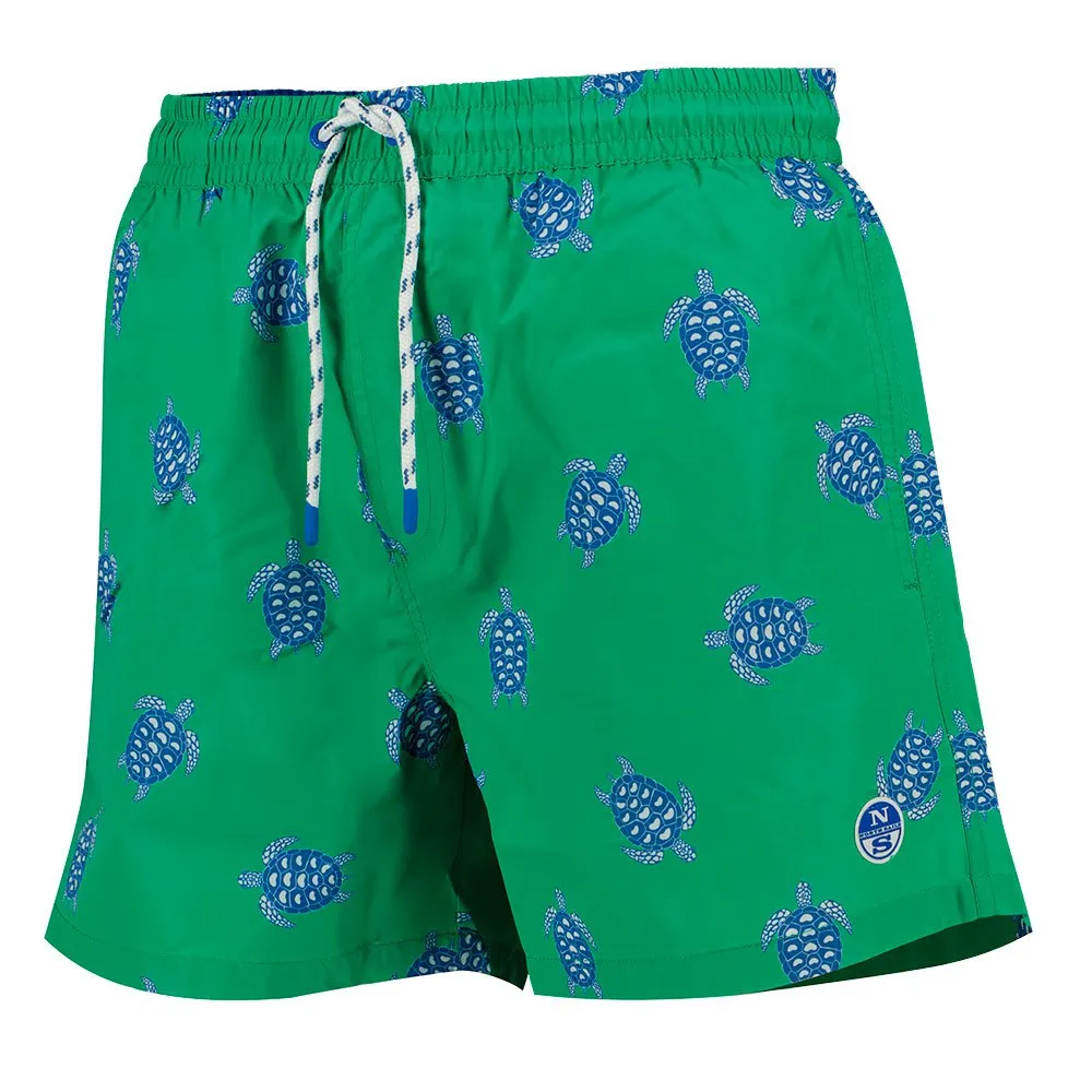 Купить North sails 673573-C013-XL плавательные шорты Volley All Over Turtles Зеленый Emerald Green XL 7ft.ru в интернет магазине Семь Футов