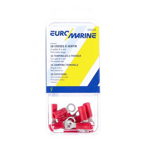 Купить Euromarine 000118 ушко Terminal 10 единицы  Red 4 mm 7ft.ru в интернет магазине Семь Футов