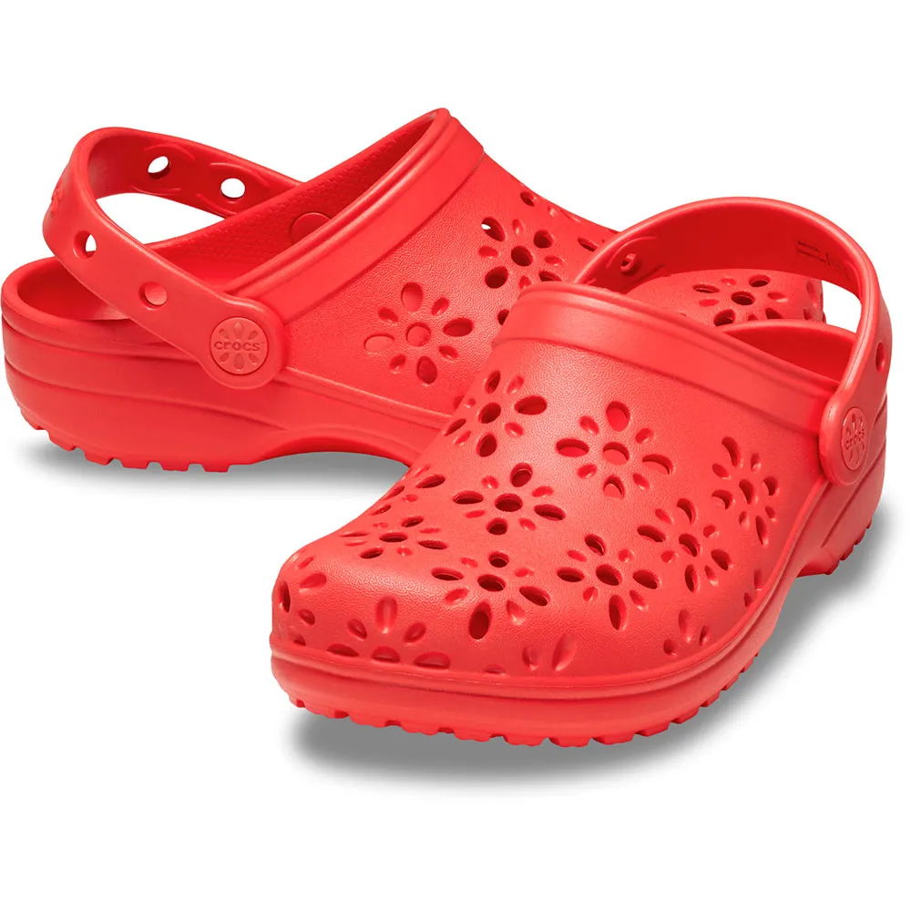 Купить Crocs 210944-6zr-c10 Деревянные башмаки Classic Floral Cut Out T Cherry Red 35x25x15 EU 27 7ft.ru в интернет магазине Семь Футов