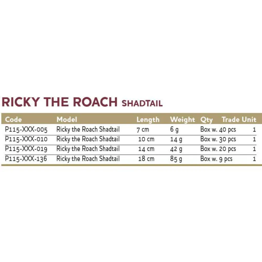 Купить Westin P115-552-019 Ricky The Roach Shadtail 140 Mm 42g 20 Единицы Многоцветный Real Rudd Box 7ft.ru в интернет магазине Семь Футов