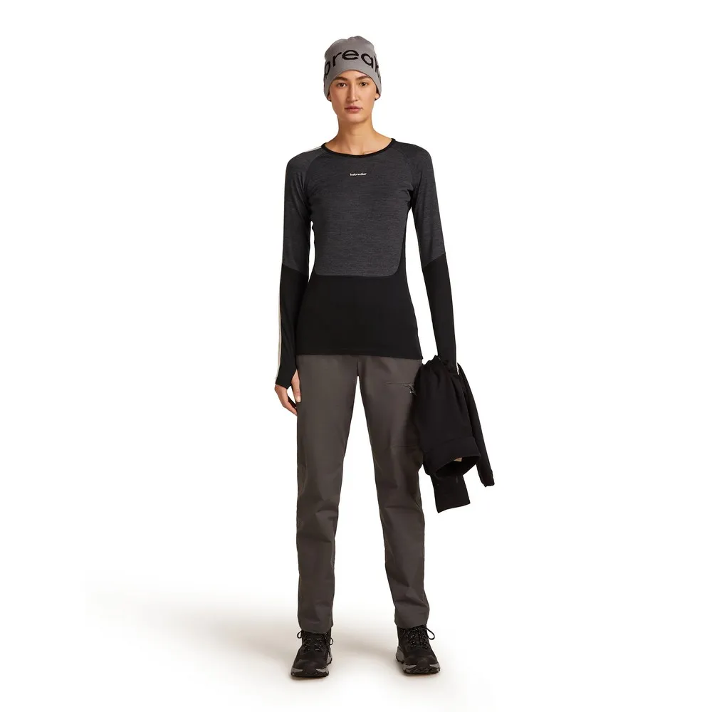 Купить Icebreaker 0a57e30ji/xs Базовый слой с длинным рукавом Merino 200 Oasis+ Crewe Black / Jet Heather / Undyed / Cb 30x25x2 7ft.ru в интернет магазине Семь Футов