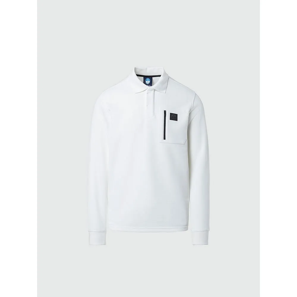 Купить North sails 692334-0105-M Поло с длинным рукавомным рукавом Logo 692334 Белая Marshmallow M 7ft.ru в интернет магазине Семь Футов