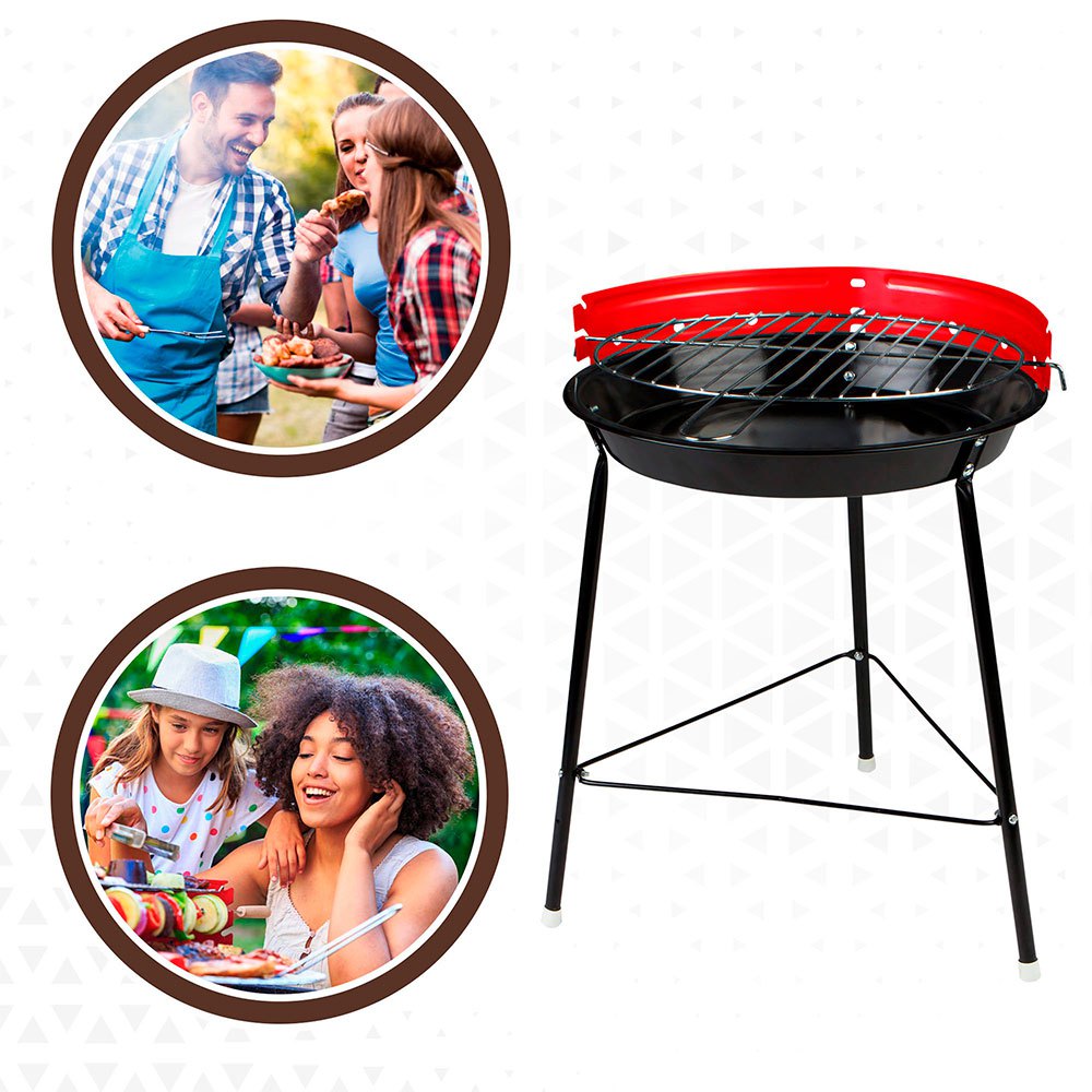 Купить Aktive 52733 Charcoal BBQ 36 cm Черный  Black / Red 7ft.ru в интернет магазине Семь Футов