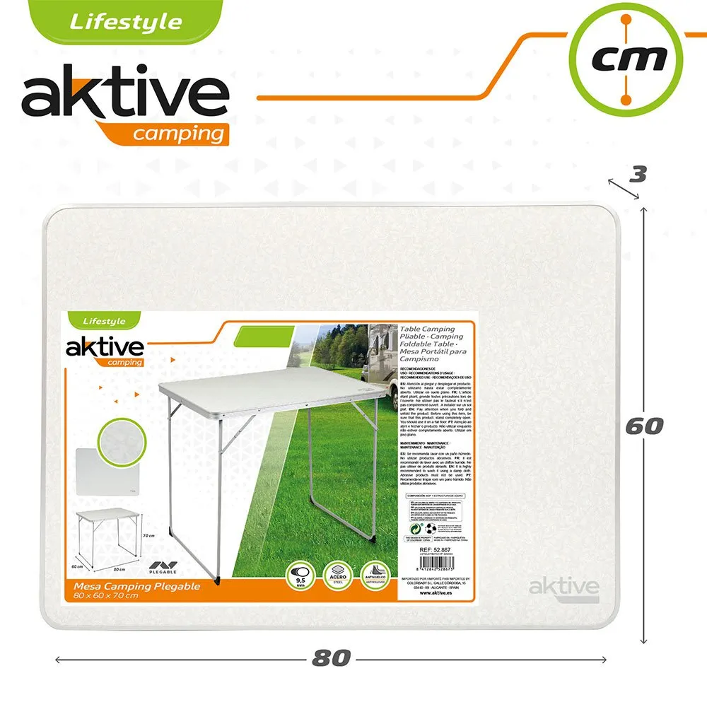 Купить Aktive R-14765043-52867 Складной кемпинговый стол 80x60x70 cm отремонтированы White 7ft.ru в интернет магазине Семь Футов