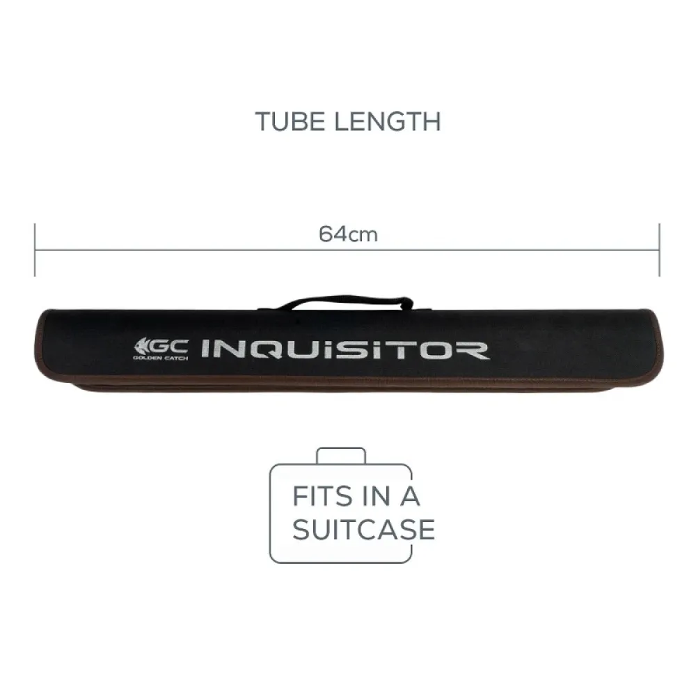 Купить Golden catch 2039401 спиннинговое удилище Inquisitor Travel Black 65x10x10 2.2 m 7ft.ru в интернет магазине Семь Футов