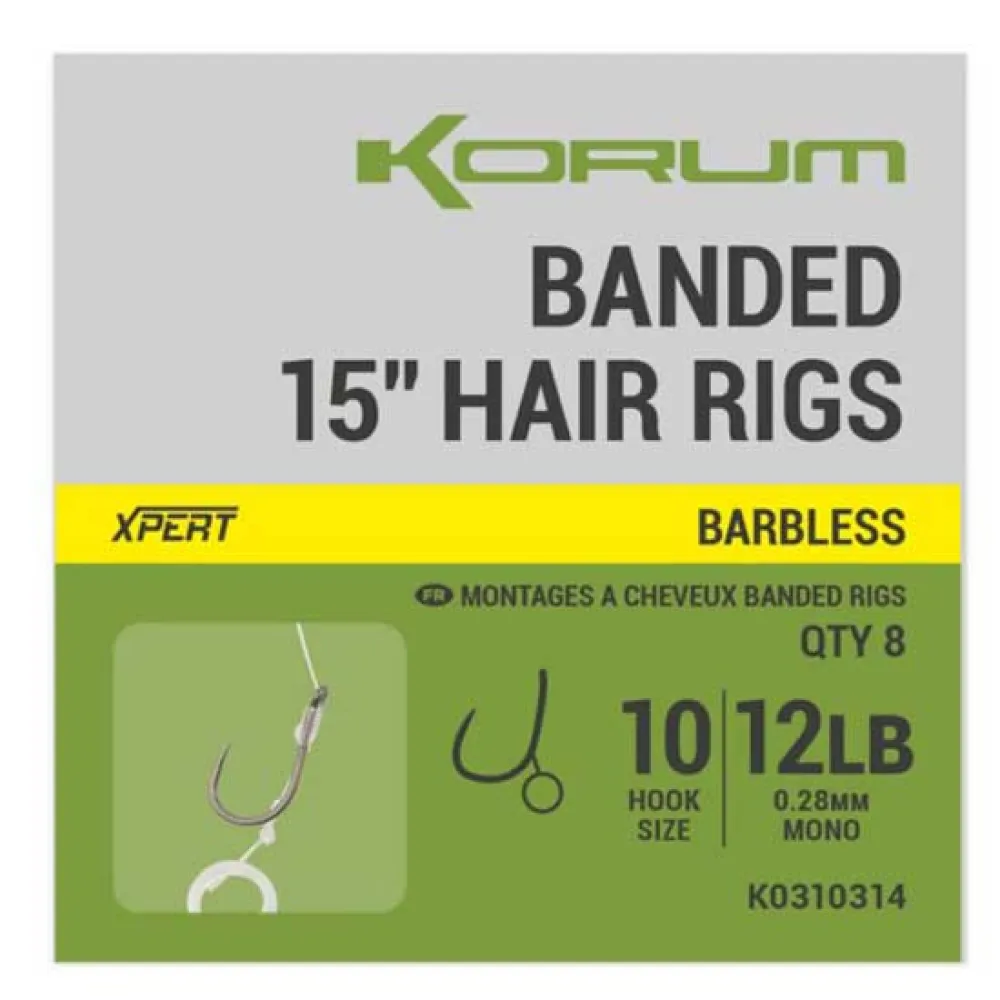 Купить Korum k0310316-unit безбородый связанный крючок Banded Hair Rigs 38 cm Grey 15x10x5 14 7ft.ru в интернет магазине Семь Футов