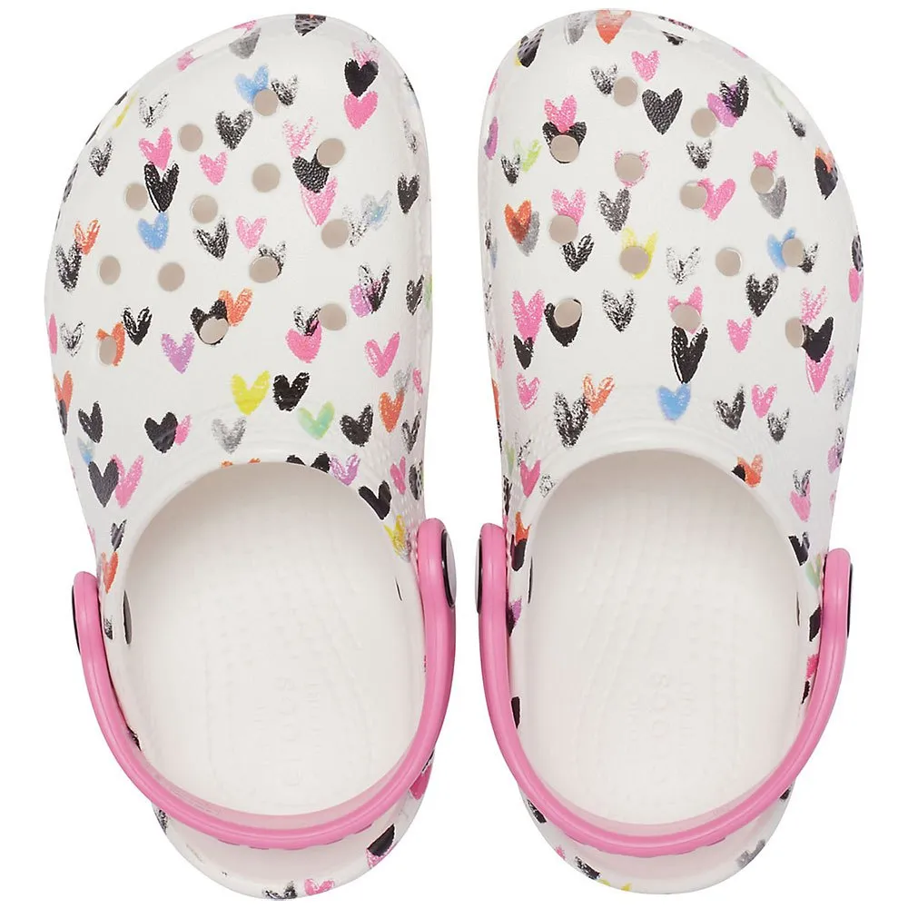 Купить Crocs 207000-100b-c5 Деревянные башмаки Classic Heart Print White 35x25x15 EU 20 7ft.ru в интернет магазине Семь Футов