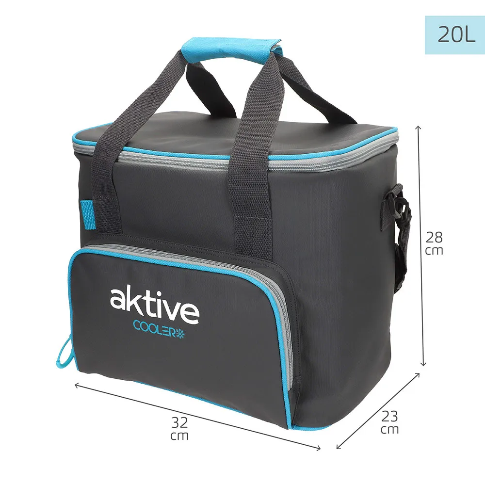 Купить Aktive 80370 Мягкий переносной кулер 20L Черный Multicolour 7ft.ru в интернет магазине Семь Футов