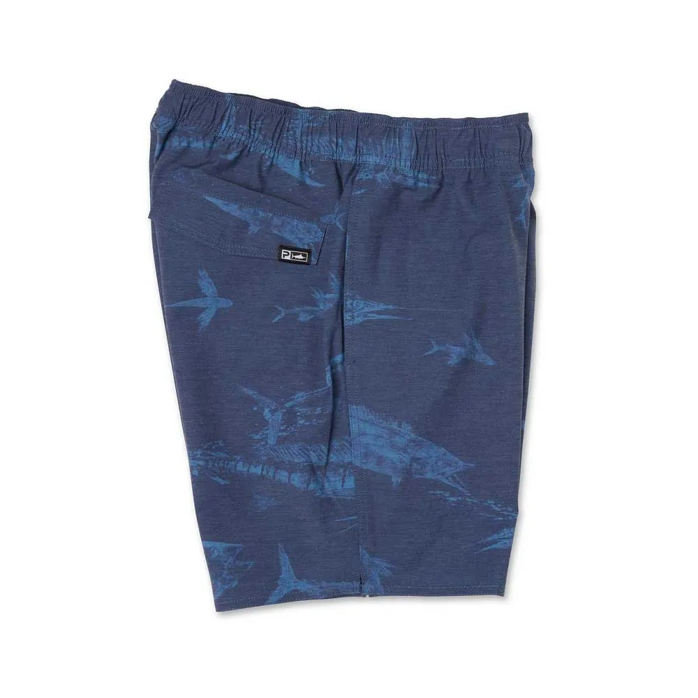 Купить Pelagic 1002231001-nvy-xl плавательные шорты Dockside Ewaist 18´´ Gyotaku Navy 15x10x5 7ft.ru в интернет магазине Семь Футов